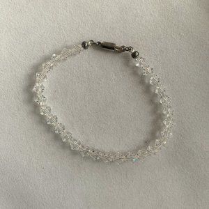 swarovski crystal bead bracelet, Clear